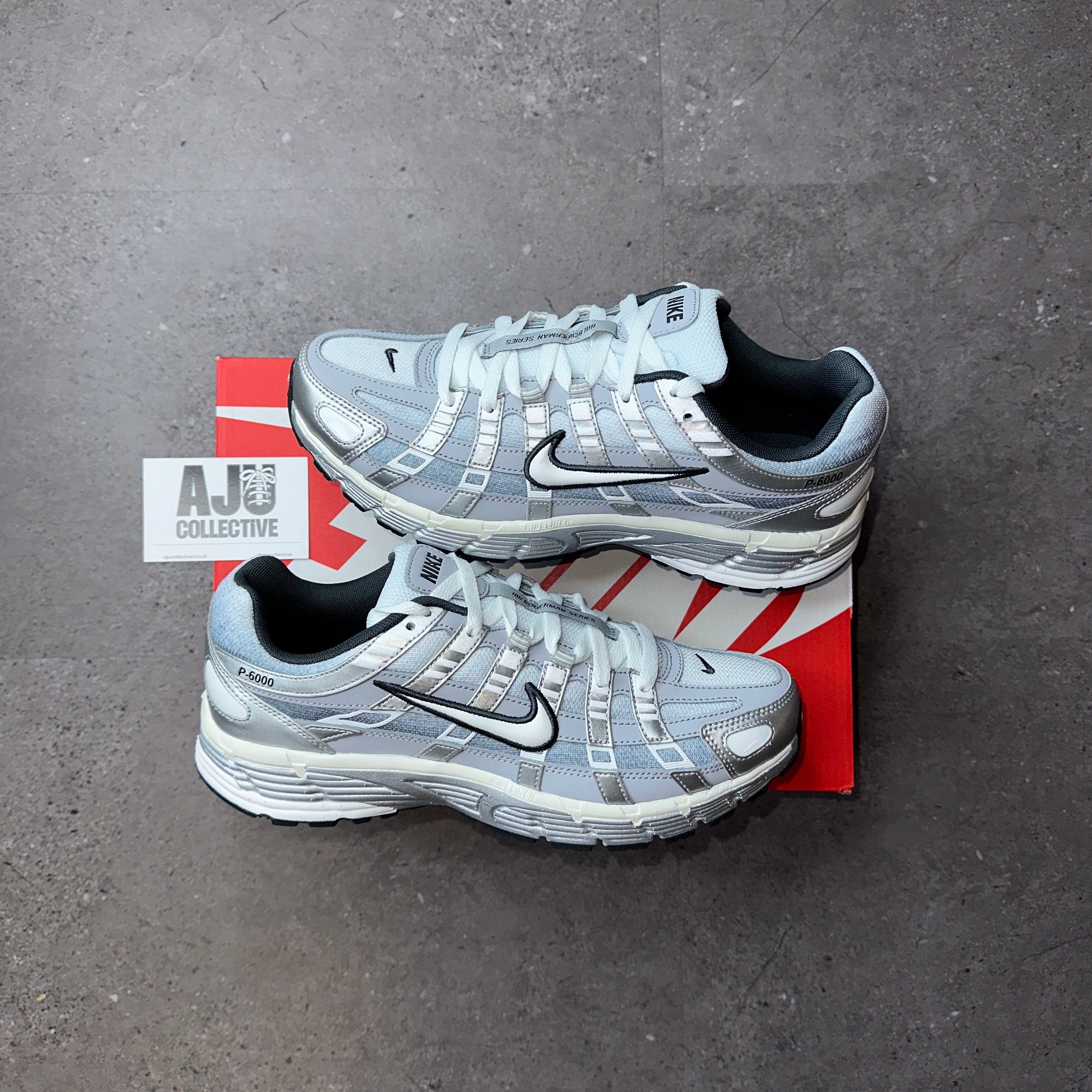 Nike P-6000 Metallic Silver Wolf Grey