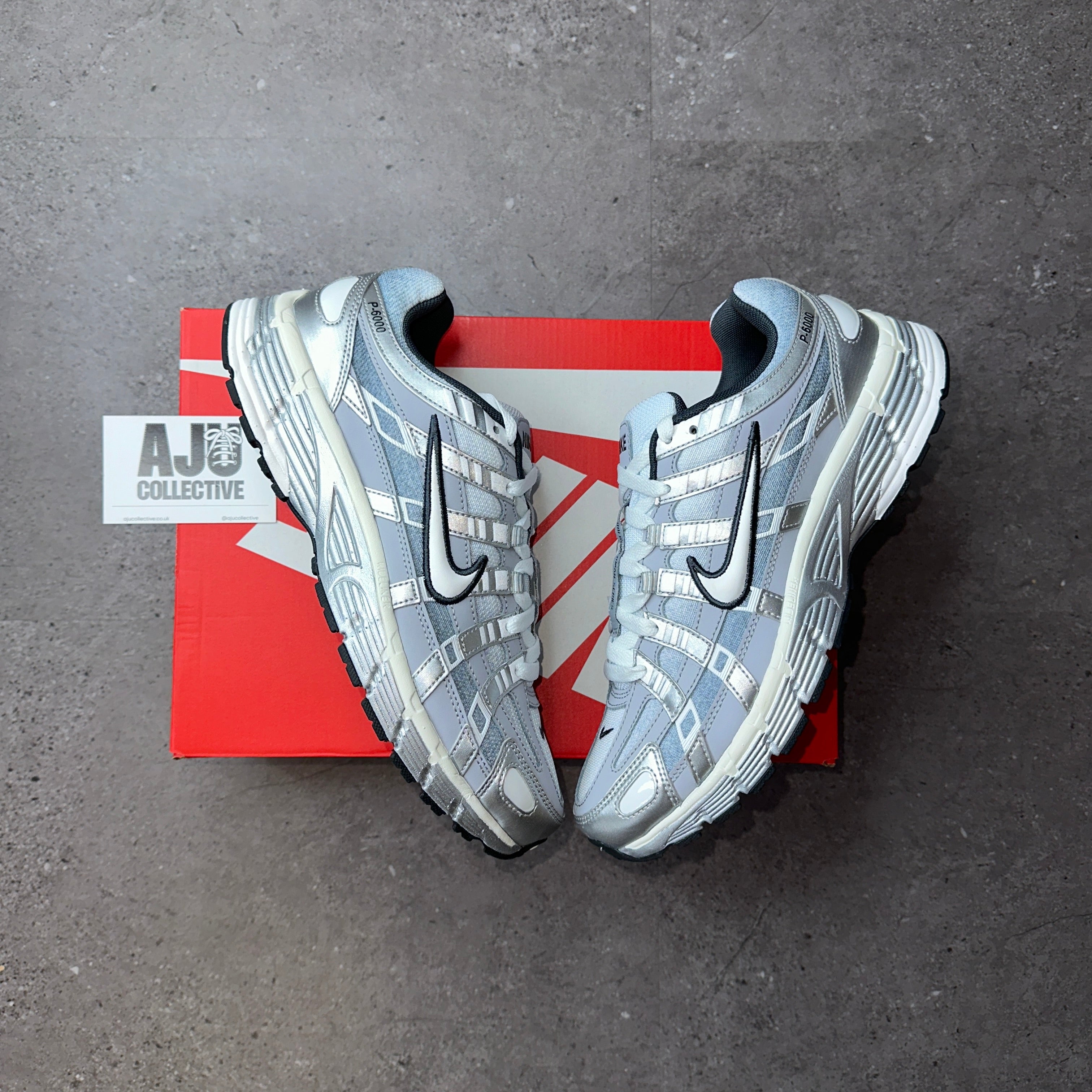 Nike P-6000 Metallic Silver Wolf Grey