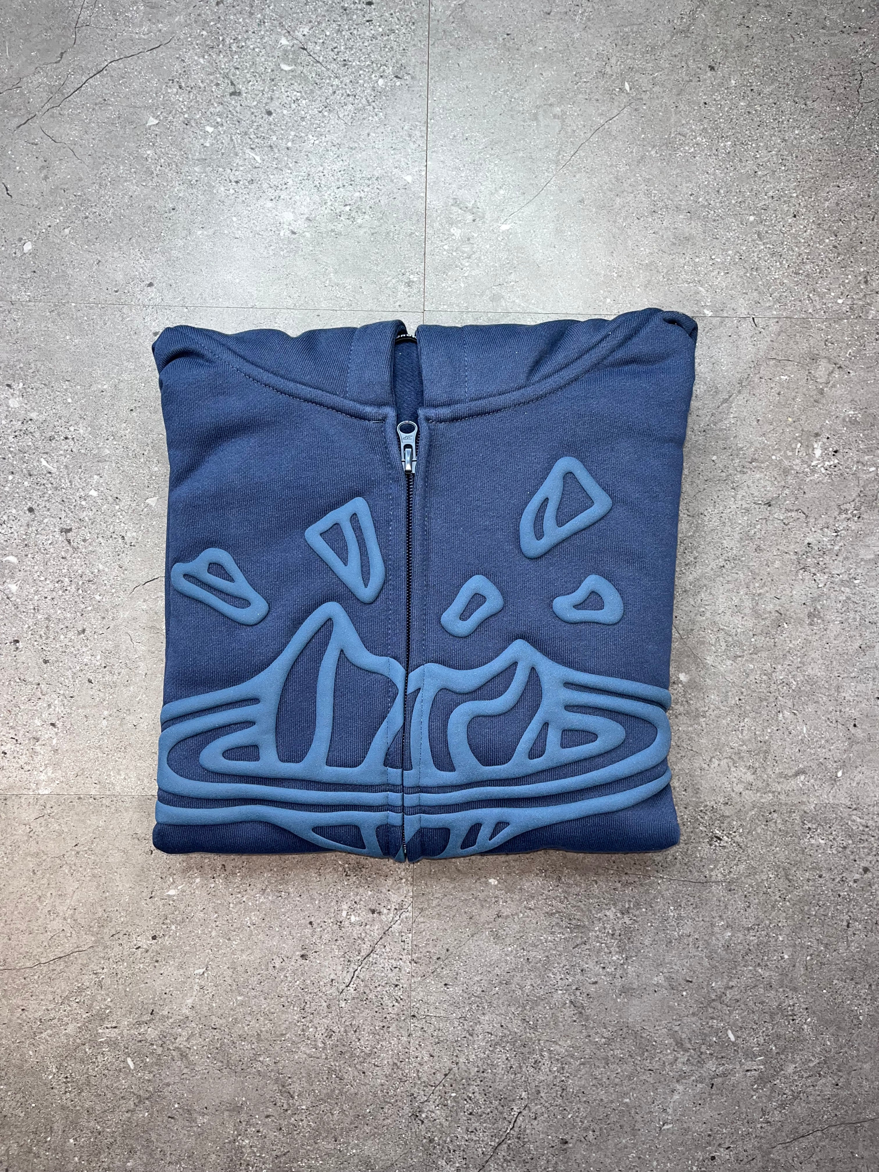 Broken Planet Zip-up Hoodie Deep Navy