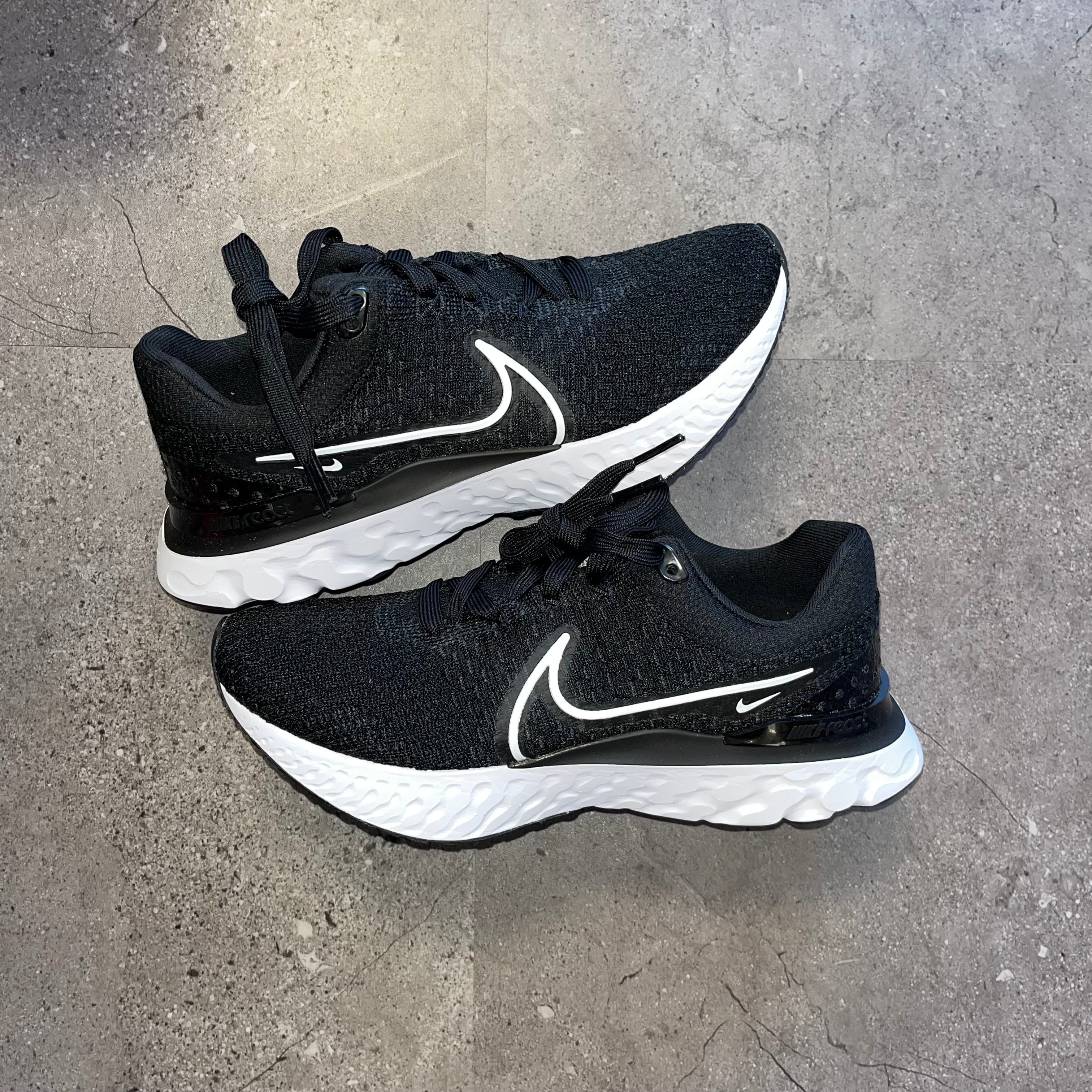 Nike React Infinity Run 3 Flyknit Black White