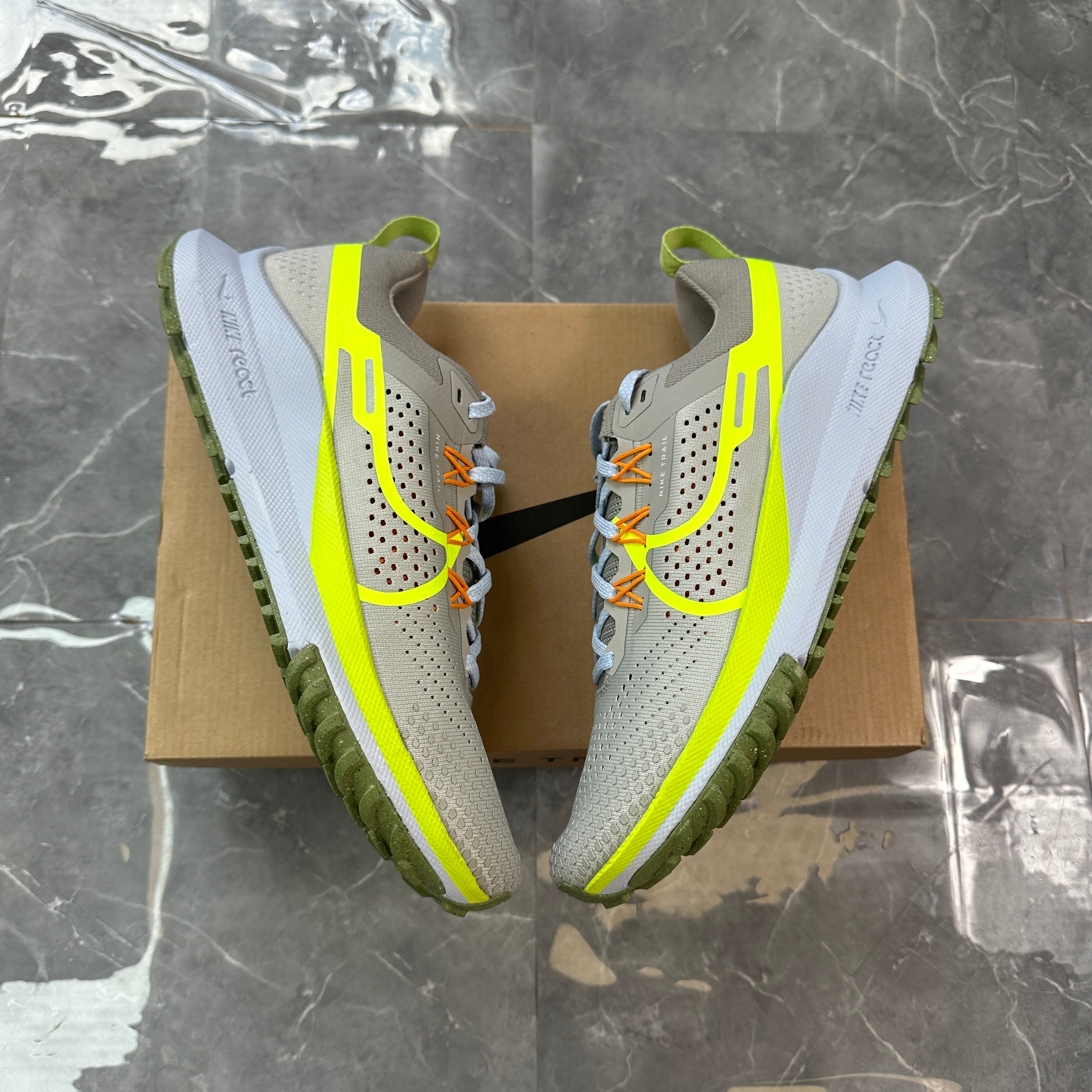 Nike React Pegasus Trail 4 'Light Iron Ore Volt'