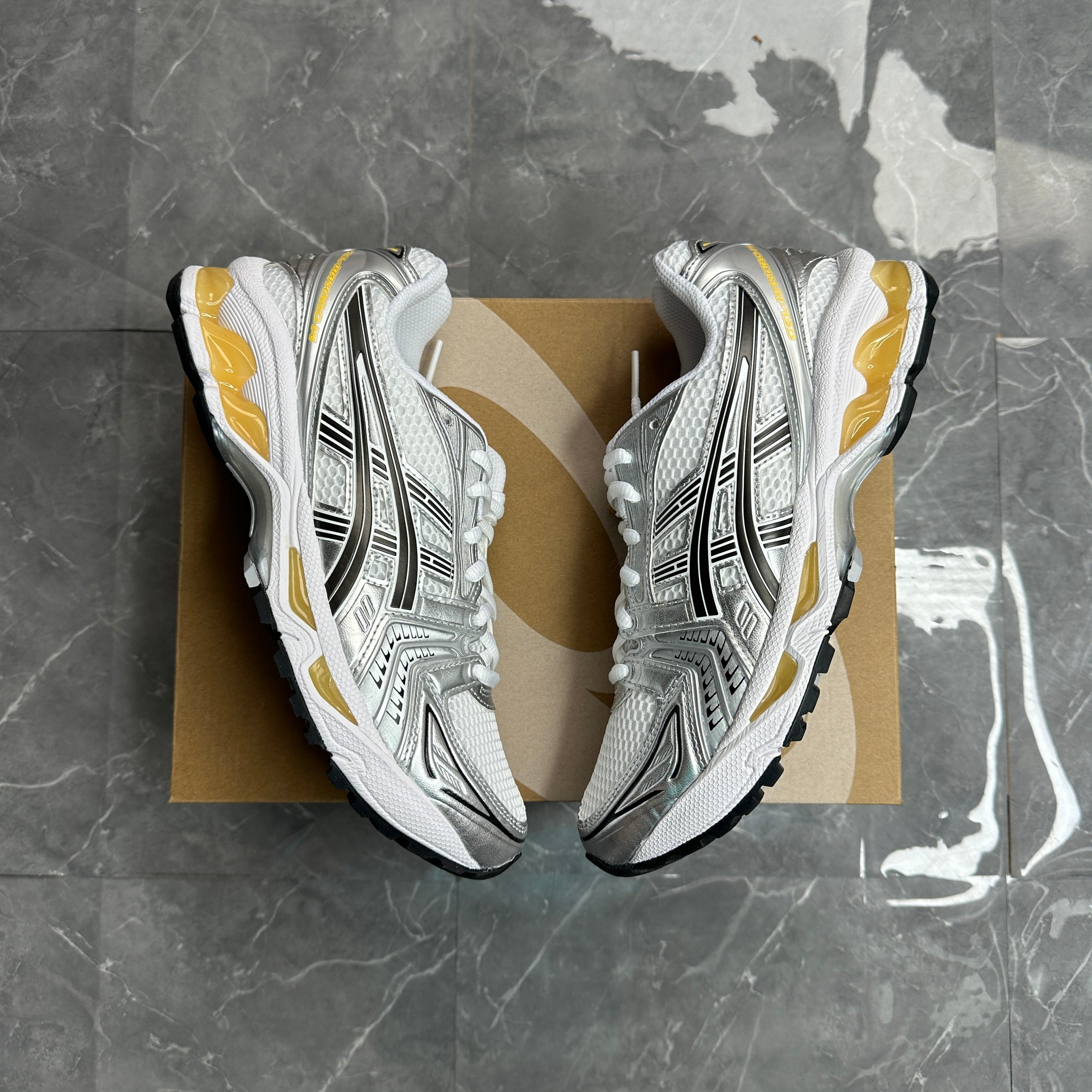 Asics Gel-Kayano 14 White/Tai-Chi Yellow